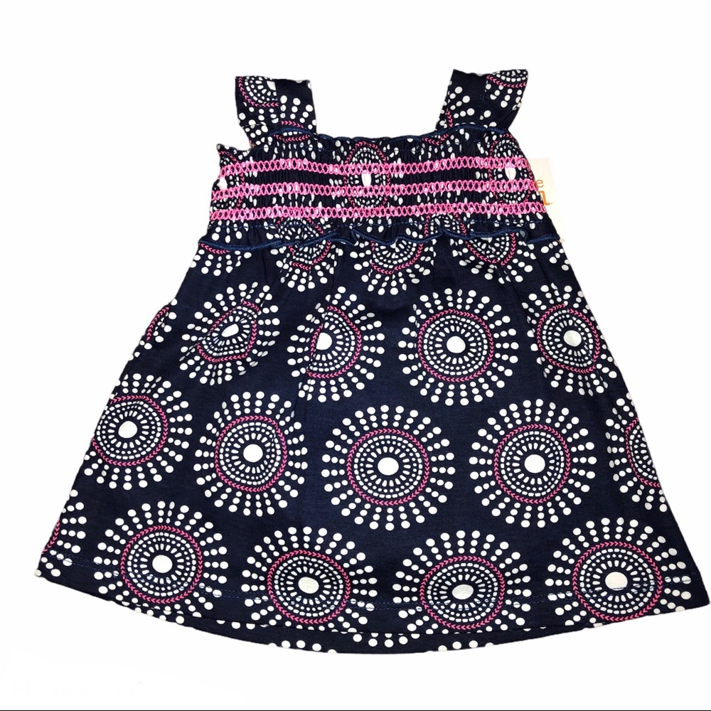 Carter’s Baby Girl 3 M Navy Dress Smock Top - Picture 1 of 4